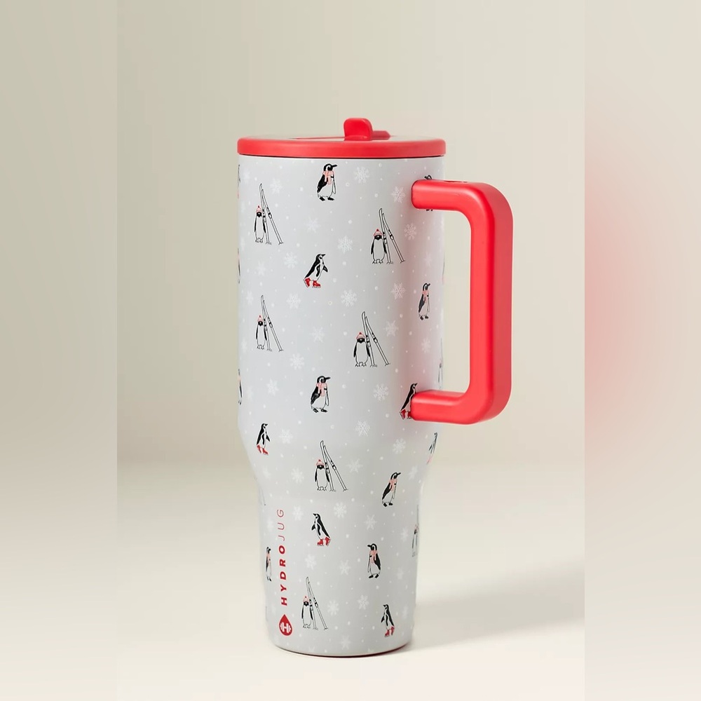HydroJug x Anthropologie 40 oz. Traveler Flurry Skiing Penguins